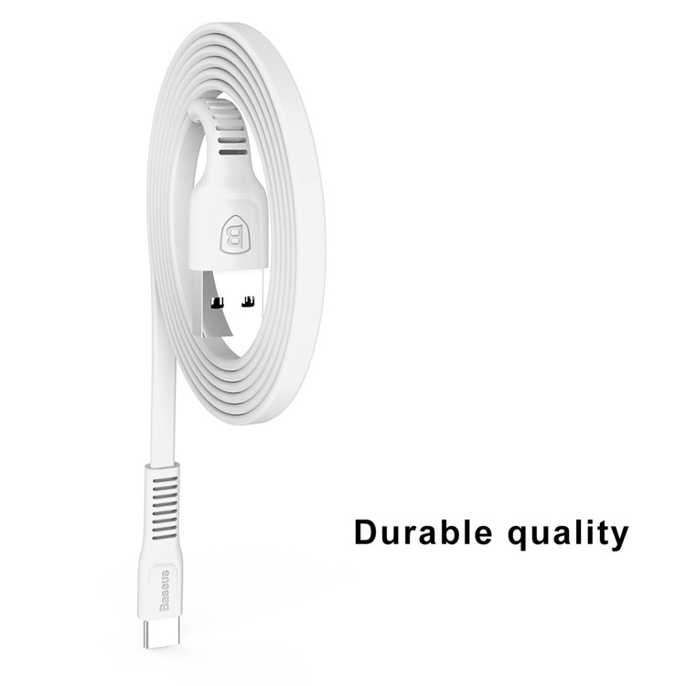 BASEUS Tough Series 2A Tipo-C Cabo USB Carregamento de sincronização de dados para Galaxy A7 (2017), etc.. (1m) - branco-6