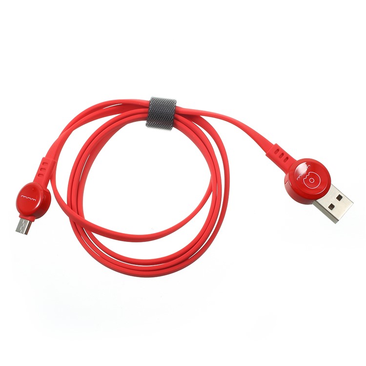 WUW-X40 1M Candy Series Micro USB Data Sync Charging Cord Cable for Samsung Huawei etc - Red-2