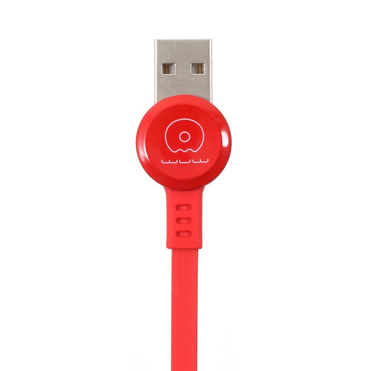 WUW-X40 1M Candy Series Micro USB Data Sync Charging Cord Cable for Samsung Huawei etc - Red-3