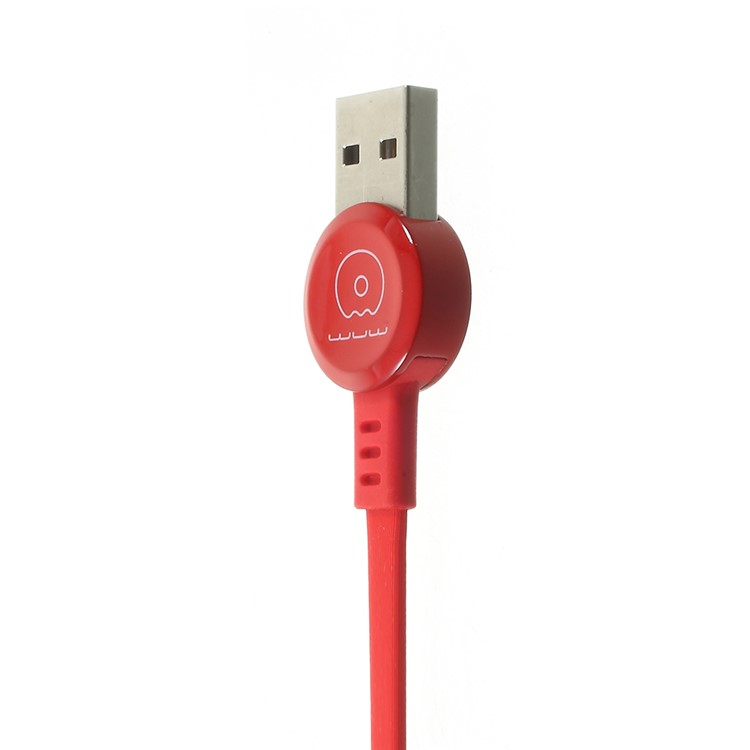 WUW-X40 1M Candy Series Micro USB Data Sync Charging Cord Cable for Samsung Huawei etc - Red-4