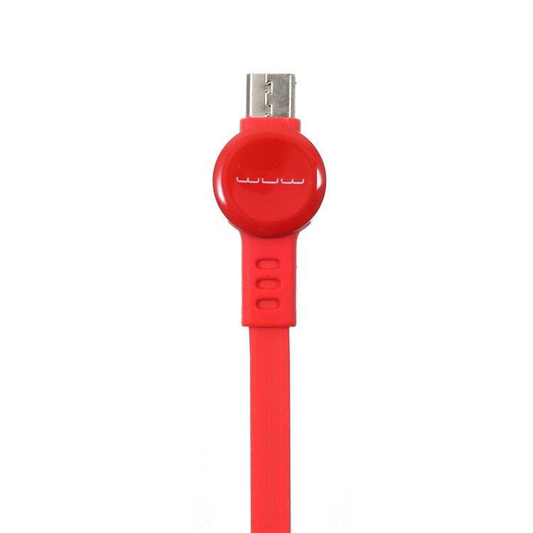 WUW-X40 1M Candy Series Micro USB Data Sync Charging Cord Cable for Samsung Huawei etc - Red-5