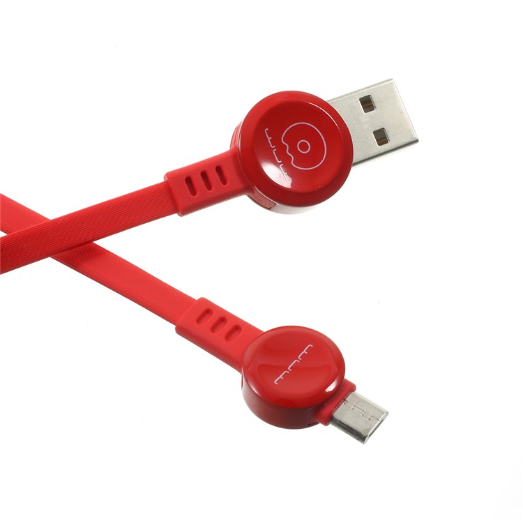 WUW-X40 1M Candy Series Micro USB Data Sync Charging Cord Cable for Samsung Huawei etc - Red-7
