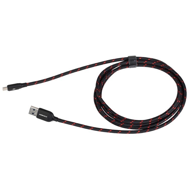 MOMAX Woven Pattern USB Type-C Cable Data Sync Charging Cable for Samsung HTC LG Huawei - Black-4