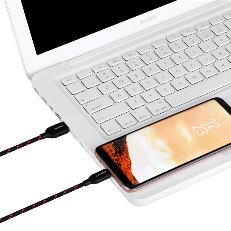 MOMAX Woven Pattern USB Type-C Cable Data Sync Charging Cable for Samsung HTC LG Huawei - Black-5