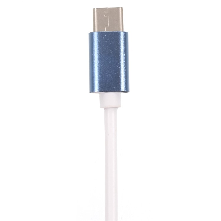 Tipo-C Cable de audio Tipo-C macho a cable de audio enchufable de 3.5 mm para Samsung Note 8 / S8, etc. - Azul-4