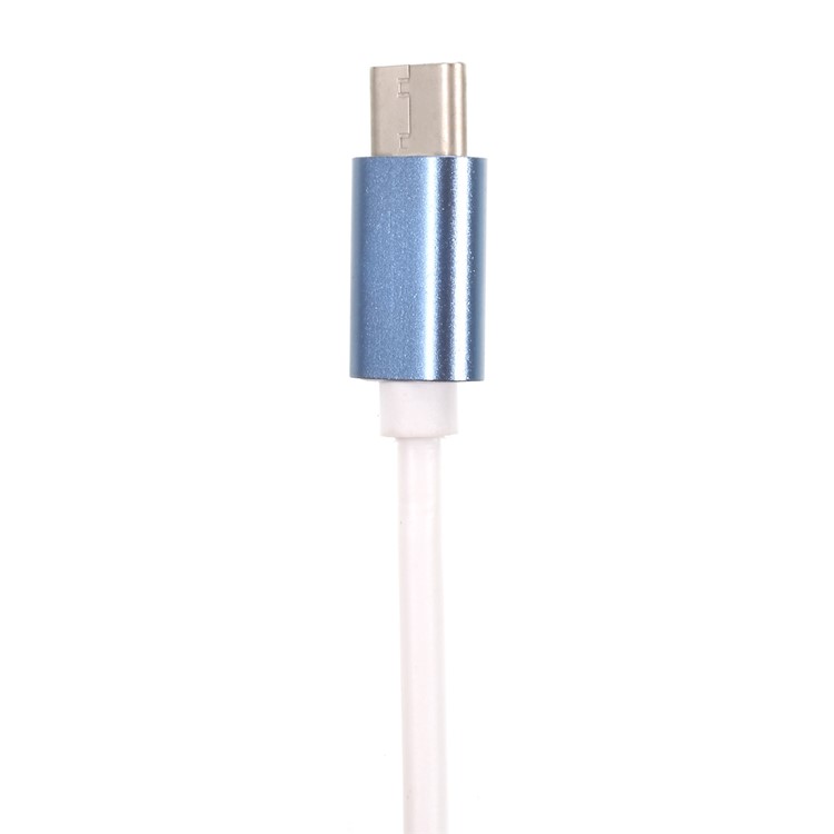 Tipo-C Cable de audio Tipo-C macho a cable de audio enchufable de 3.5 mm para Samsung Note 8 / S8, etc. - Azul-5