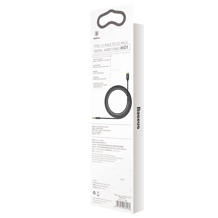 Basis M01 Typ-C Bis 3,5 Mm AUX-Audiokabel-Erweiterung Audiokabel 1.2M - Schwarz-7