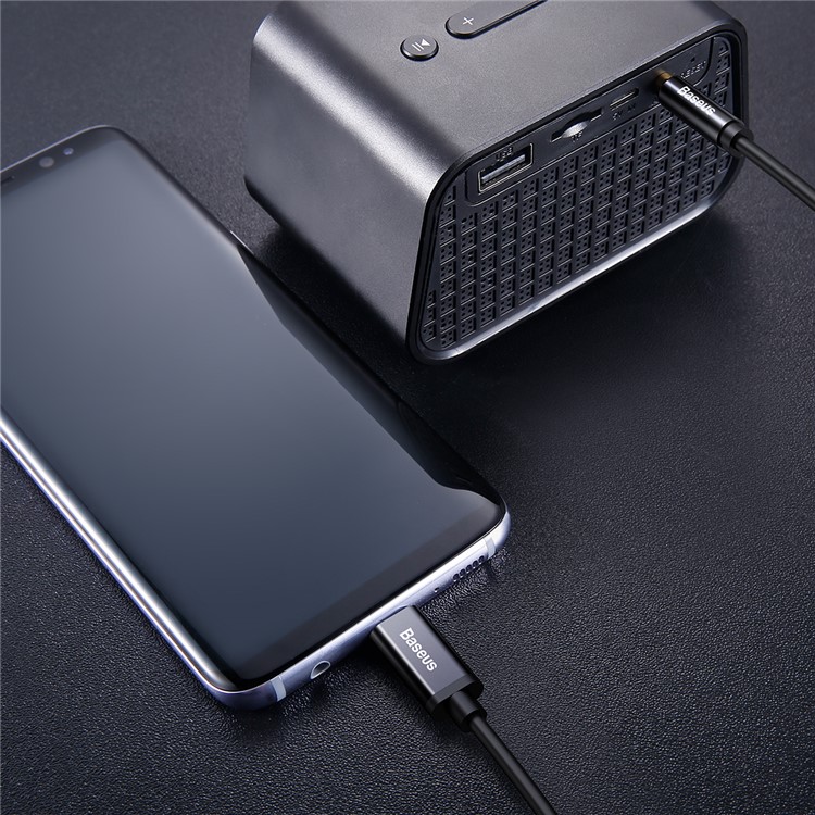 Basis M01 Typ-C Bis 3,5 Mm AUX-Audiokabel-Erweiterung Audiokabel 1.2M - Schwarz-8