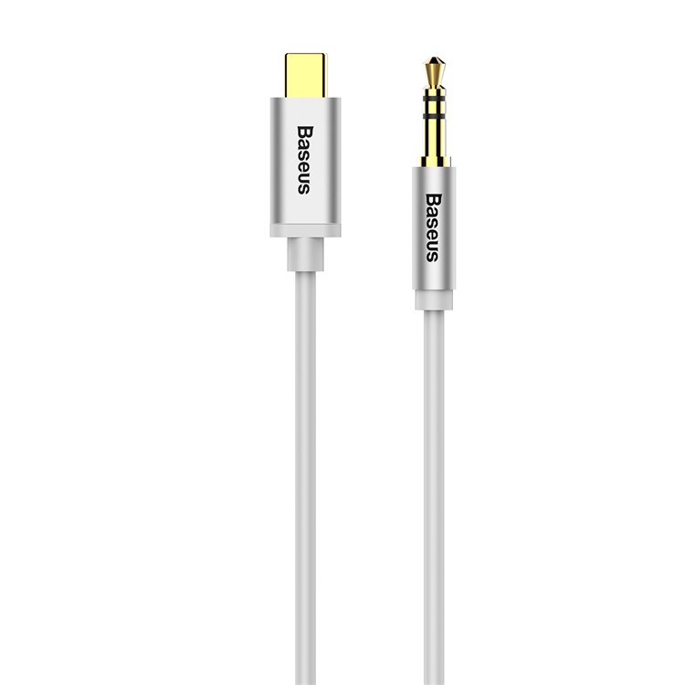 Cable De Audio AUX BASEUS M01 1.2M Tipo-c A 3.5mm - Color Plata-2