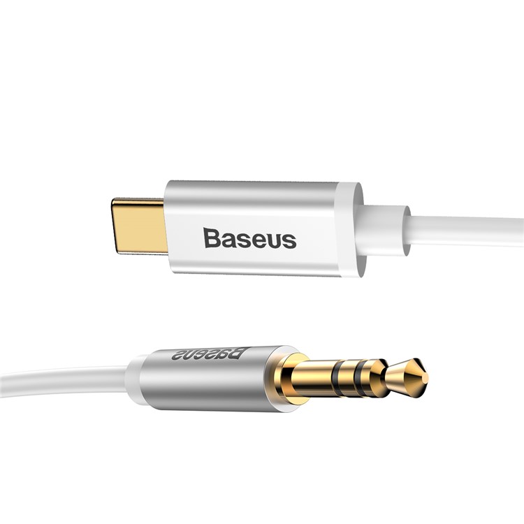 Cable De Audio AUX BASEUS M01 1.2M Tipo-c A 3.5mm - Color Plata-3