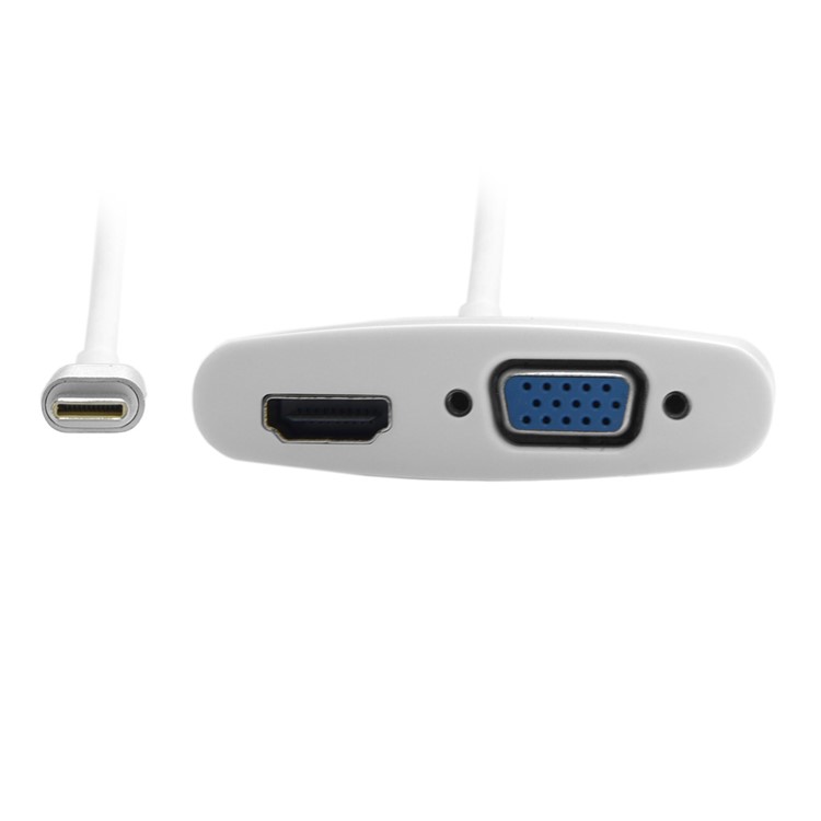USB 3.1 Type C USB-C to HDMI 4K 30Hz & VGA 1080P Adapter for Laptop & Macbook Pro & Monitor HDTV-6