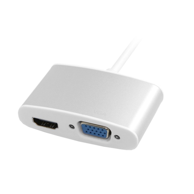 USB 3.1 Type C USB-C to HDMI 4K 30Hz & VGA 1080P Adapter for Laptop & Macbook Pro & Monitor HDTV-7
