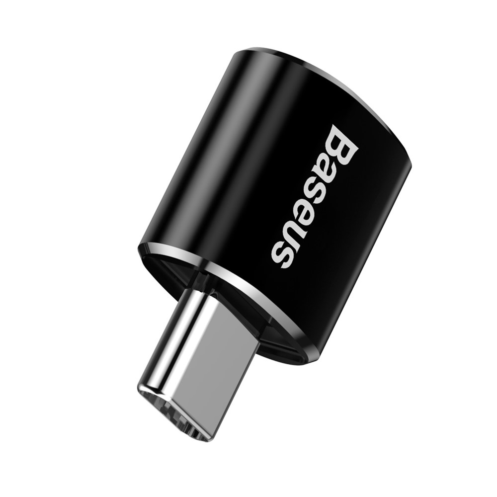 Baseus Mini USB Fêmea Para Conversor Adaptador Masculino Tipo c - Preto-4