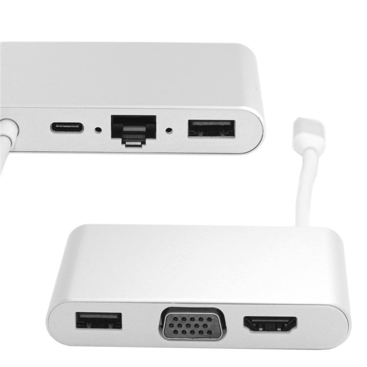USB-C USB 3.1 Type-C to HDMI & VGA & USB HUB OTG & Ethnernet & PD Charger Dock Adapter for Laptop-3