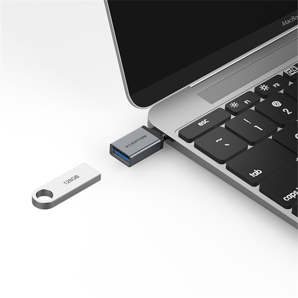 LENTION C3 Type C to USB 3.0 Converter Adapter - Grey-5