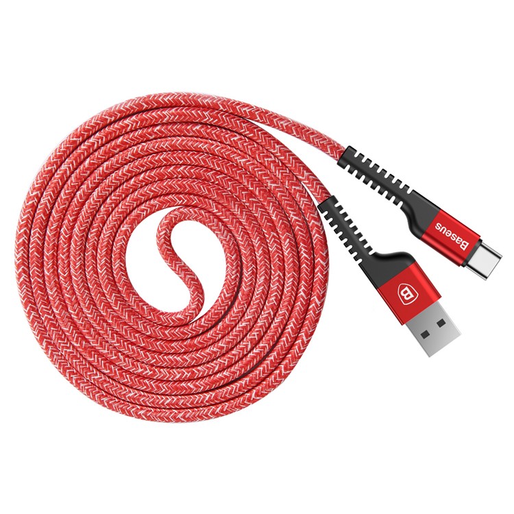 

BASEUS Confidant Anti-break Type-C Reversible Charging Data Cord 1.5m 2A - Red, Galaxy S8