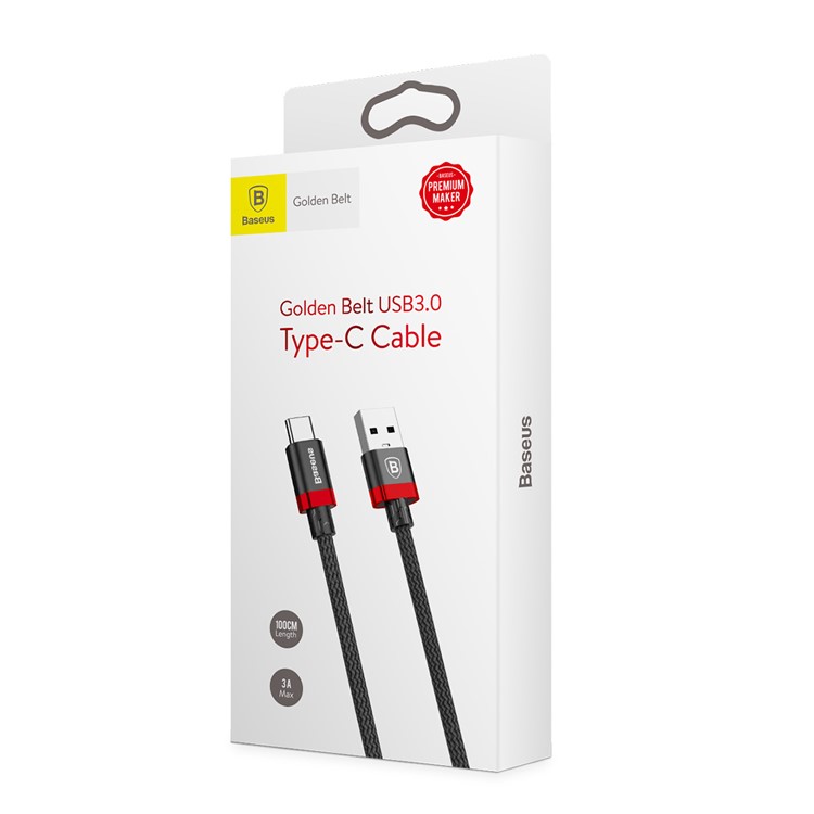 BASEUS 1.5M Tipo De Tecido Tipo-c Cabo De Carregamento De Sincronização De Dados USB Para Samsung Huawei - Vermelho-8