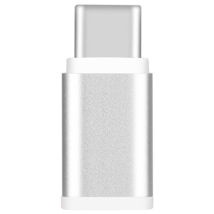 MOMAX 5V 3A Type-C Male to Micro USB Female Adapter for Galaxy S8/Huawei P10 etc. - Silver Color-2