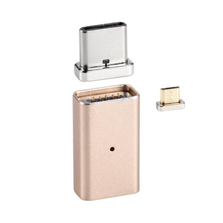 Magnetic Quick Connect Micro USB Head Converter for Micro USB Data Sync Charge Cable - Rose Gold Color-1