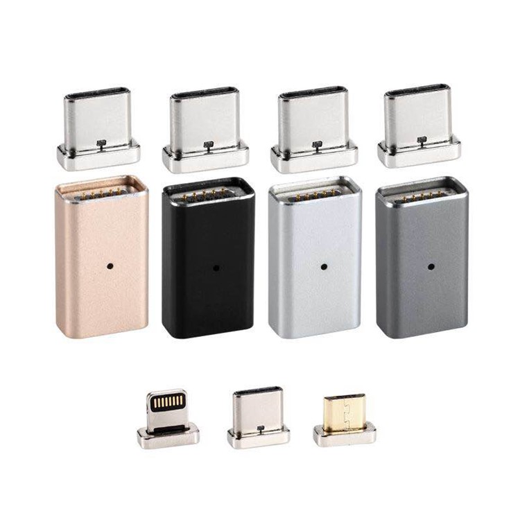 Magnetic Quick Connect Micro USB Head Converter for Micro USB Data Sync Charge Cable - Rose Gold Color-3