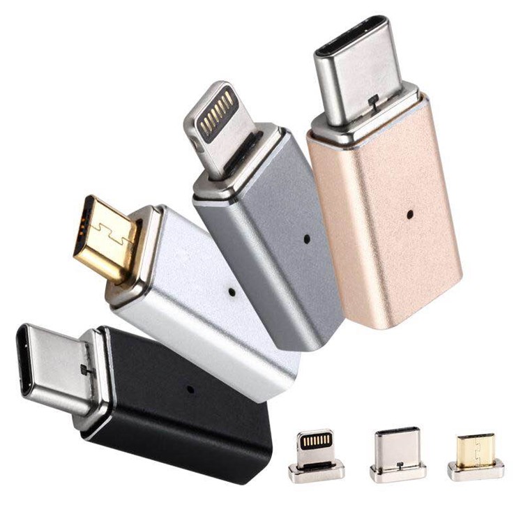 Magnetic Quick Connect Micro USB Head Converter for Micro USB Data Sync Charge Cable - Rose Gold Color-4