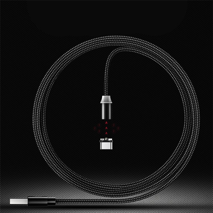 USAMS US-SJ159 U-sure Series Braided Type-C Magnetic Data Sync Charge Cable - Black-2