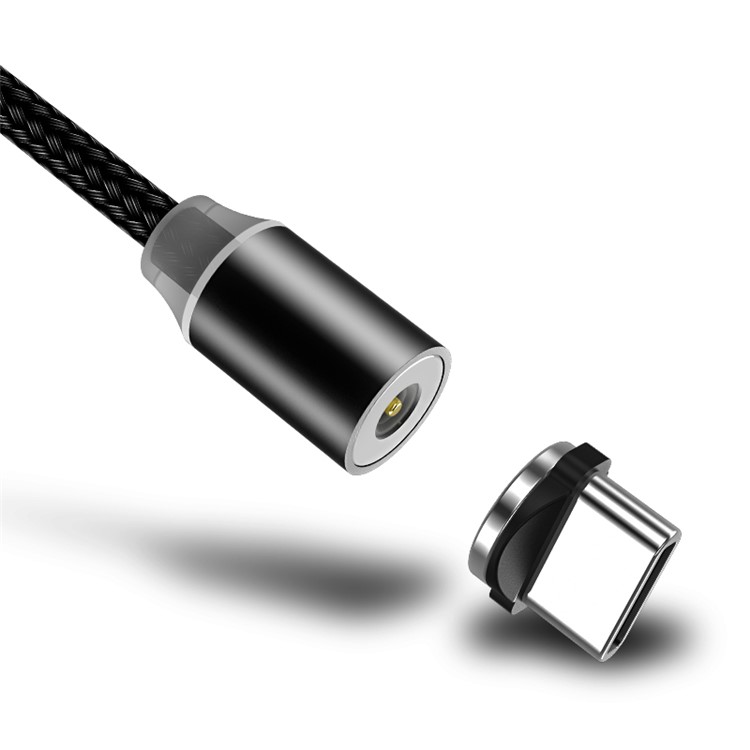 USAMS US-SJ159 U-sure Series Braided Type-C Magnetic Data Sync Charge Cable - Black-3