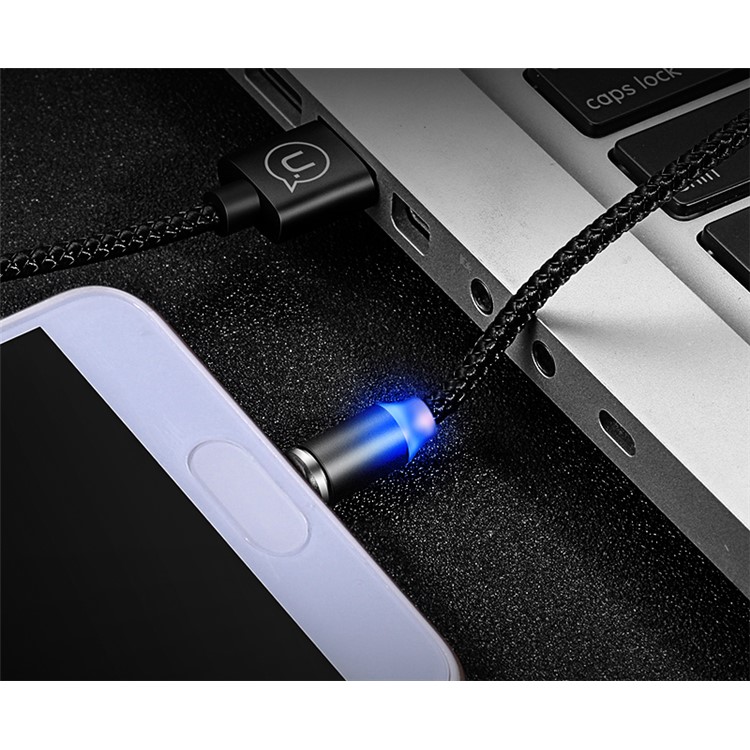 USAMS US-SJ159 U-sure Series Braided Type-C Magnetic Data Sync Charge Cable - Black-6
