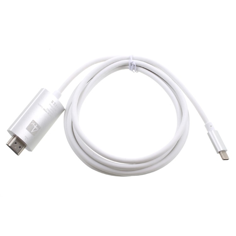2 Mt USB Typ-c Zu HDMI 4 Karat High Speed Kabel Adapter Für Samsung Xiaomi Huawei Etc. - Weiß-7