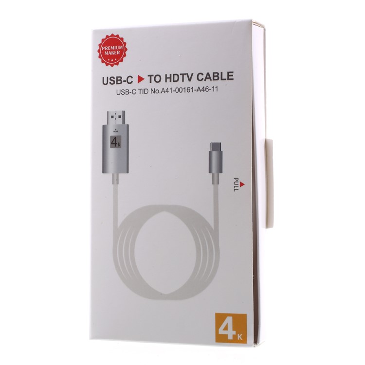 2 Mt USB Typ-c Zu HDMI 4 Karat High Speed Kabel Adapter Für Samsung Xiaomi Huawei Etc. - Weiß-8