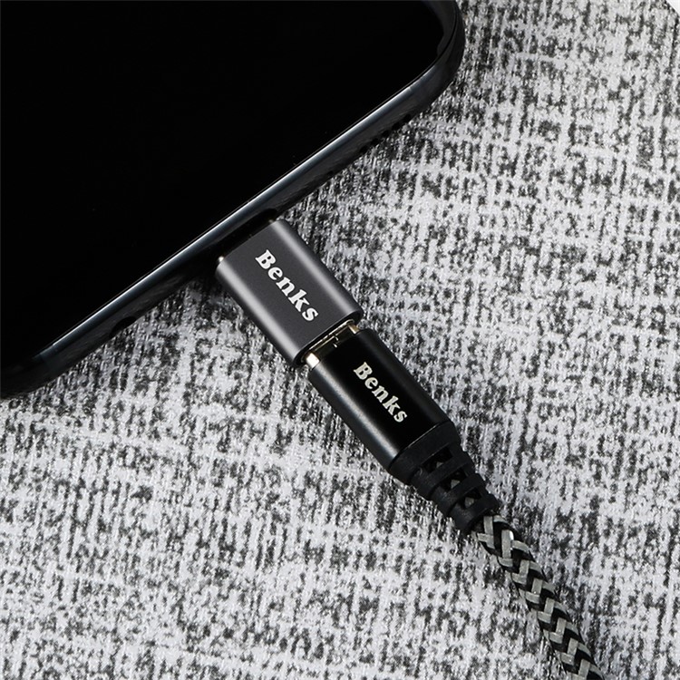 BENKS Mini Type-C Male to Micro USB Female Converter Adapter - Grey-4