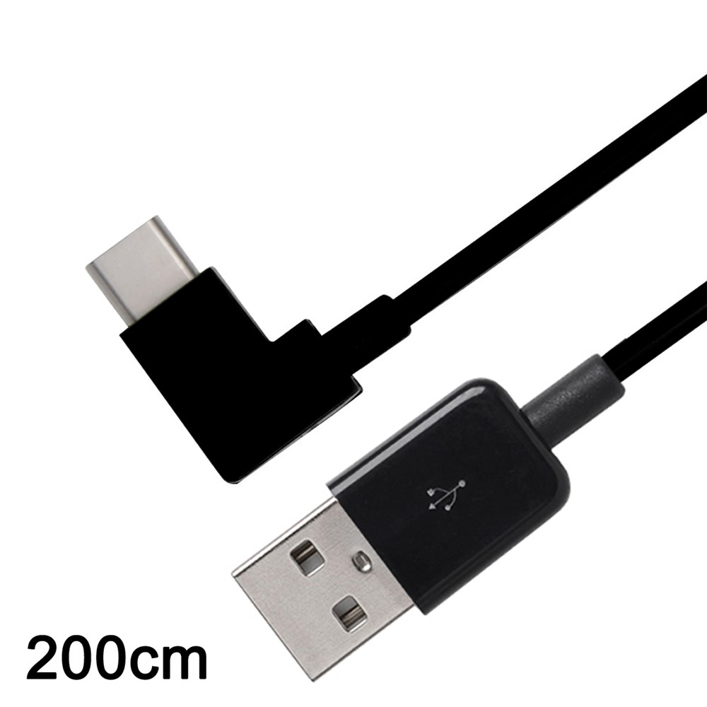 CY 90 Degree Right Angled USB 3.1 Type C Male to USB 2.0 Male Cable for Tablet & Mobile Phone 2m-2