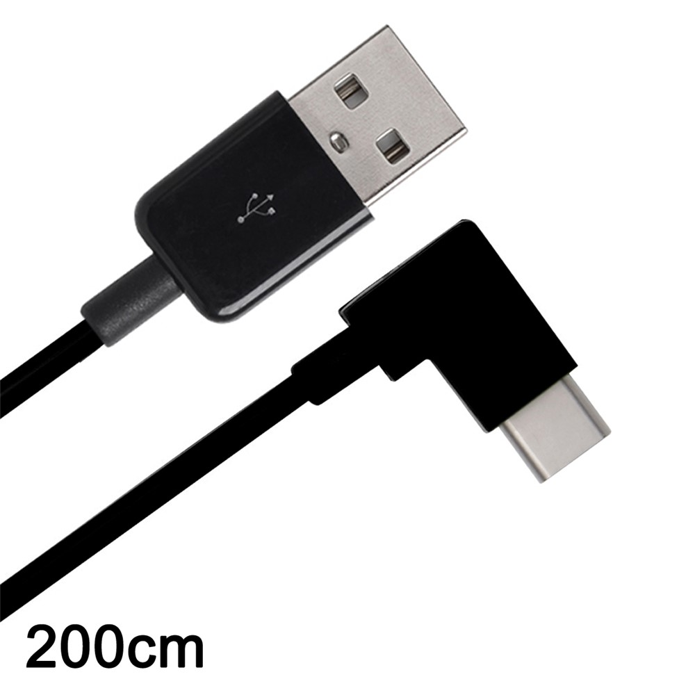 CY 90 Degree Right Angled USB 3.1 Type C Male to USB 2.0 Male Cable for Tablet & Mobile Phone 2m-3