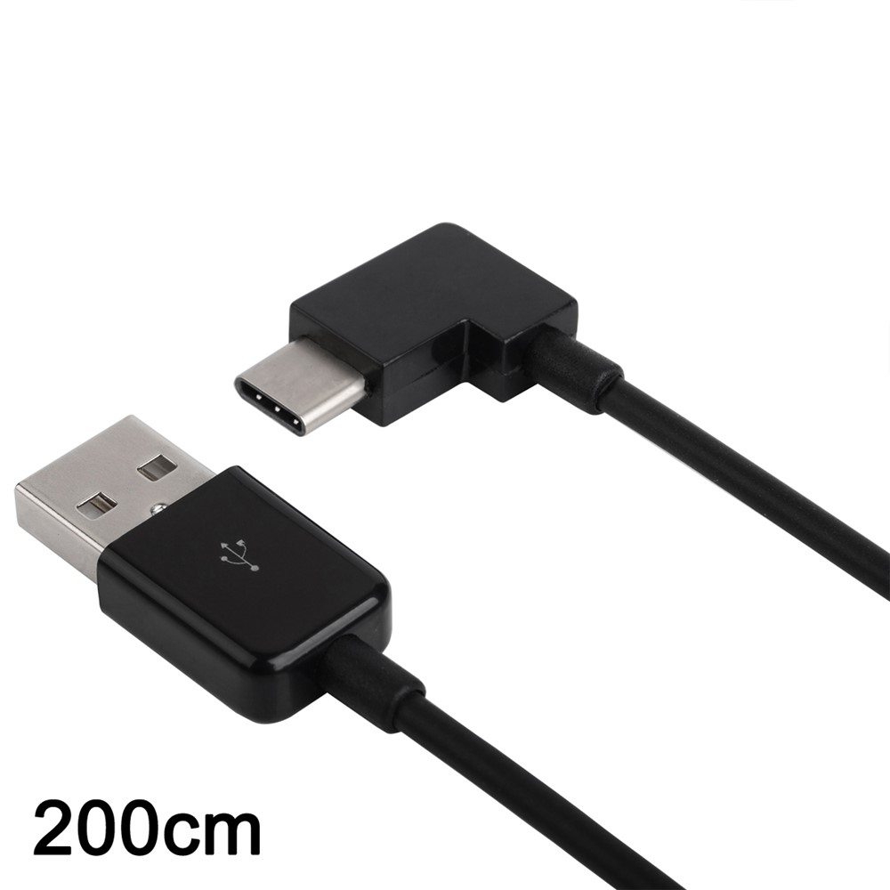 CY 90 Degree Right Angled USB 3.1 Type C Male to USB 2.0 Male Cable for Tablet & Mobile Phone 2m-5