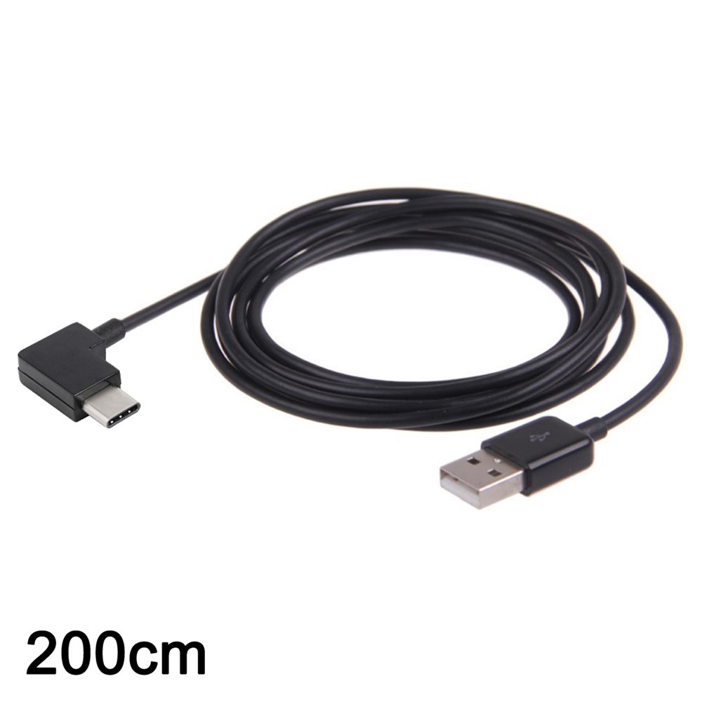 CY 90 Degree Right Angled USB 3.1 Type C Male to USB 2.0 Male Cable for Tablet & Mobile Phone 2m-7