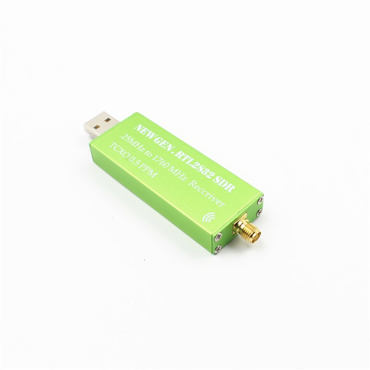 Premium RTL2832U+R820T2 0.5 PPM Metal Case 25MHz to 1760MHz Receiver TCXO Supporting SDR - Green-2