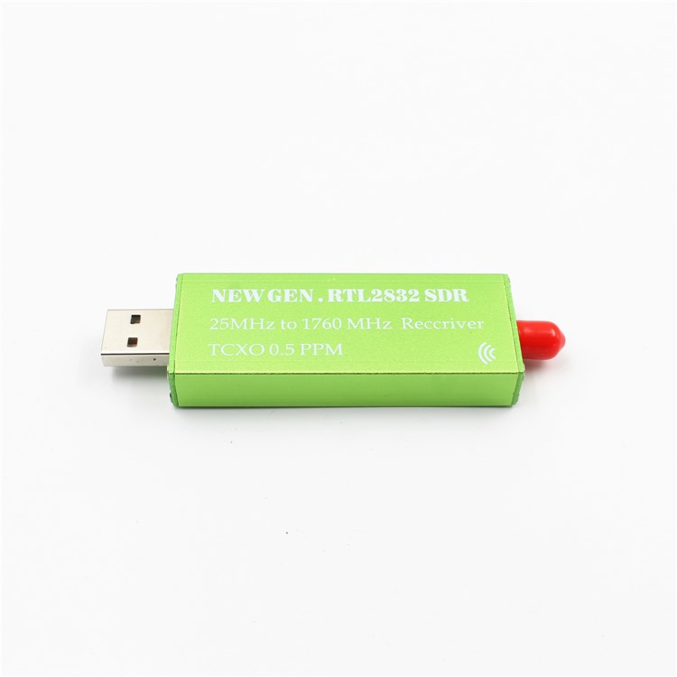 Premium RTL2832U+R820T2 0.5 PPM Metal Case 25MHz to 1760MHz Receiver TCXO Supporting SDR - Green-3