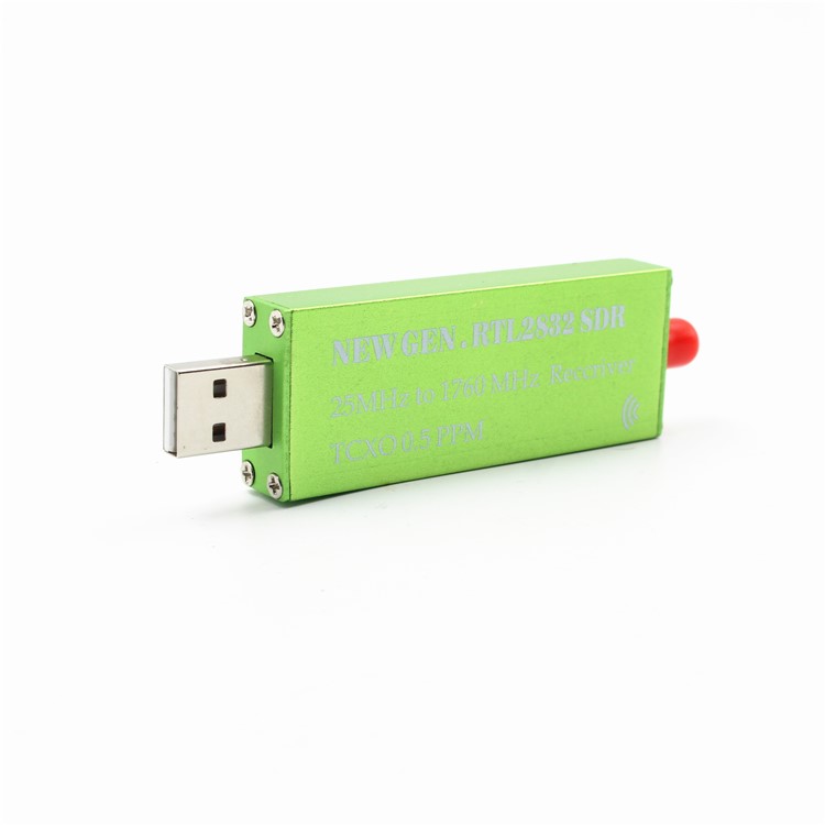 Premium RTL2832U+R820T2 0.5 PPM Metal Case 25MHz to 1760MHz Receiver TCXO Supporting SDR - Green-4