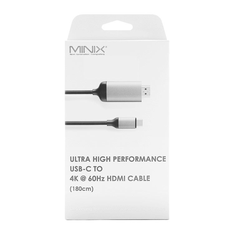 MINIX Ultra High Performance USB-C to 4K@60Hz HDMI Cable - Black-7