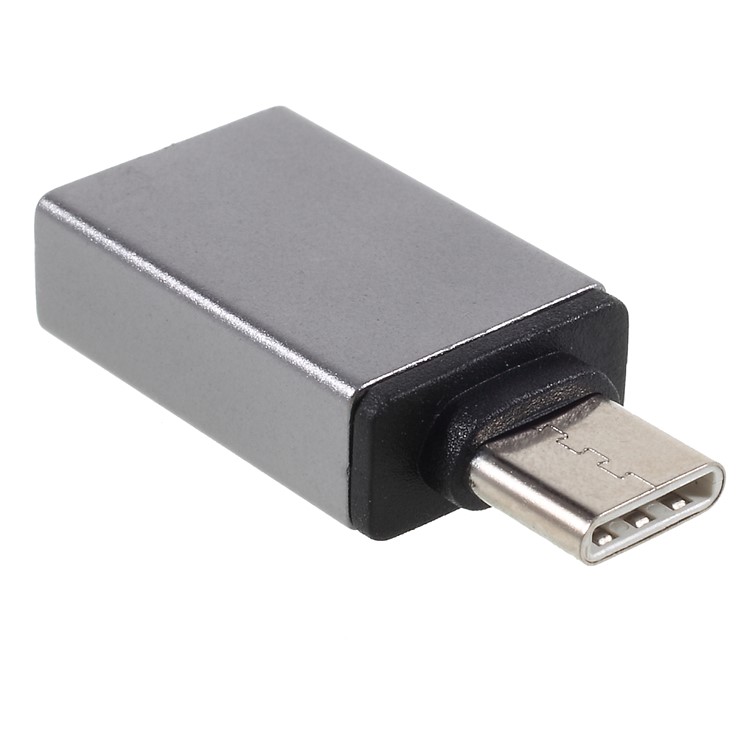 Type-C to USB Data Sync Charge Adapter with OTG Function for Samsung Note 8/New MacBook Etc. - Grey-2