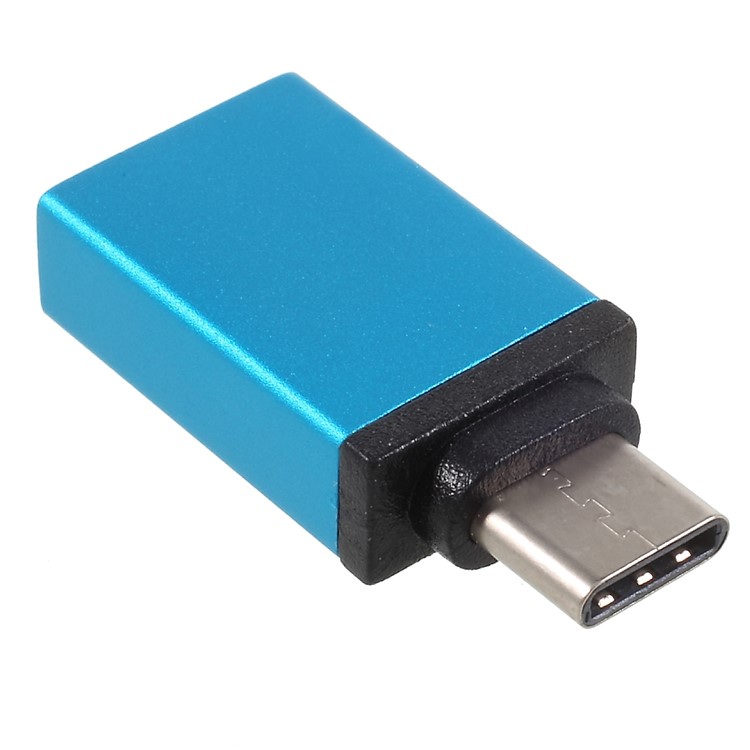 Type-C to USB Data Sync Charge OTG Adapter Converter for Samsung Note 8/New MacBook Etc. - Blue-3