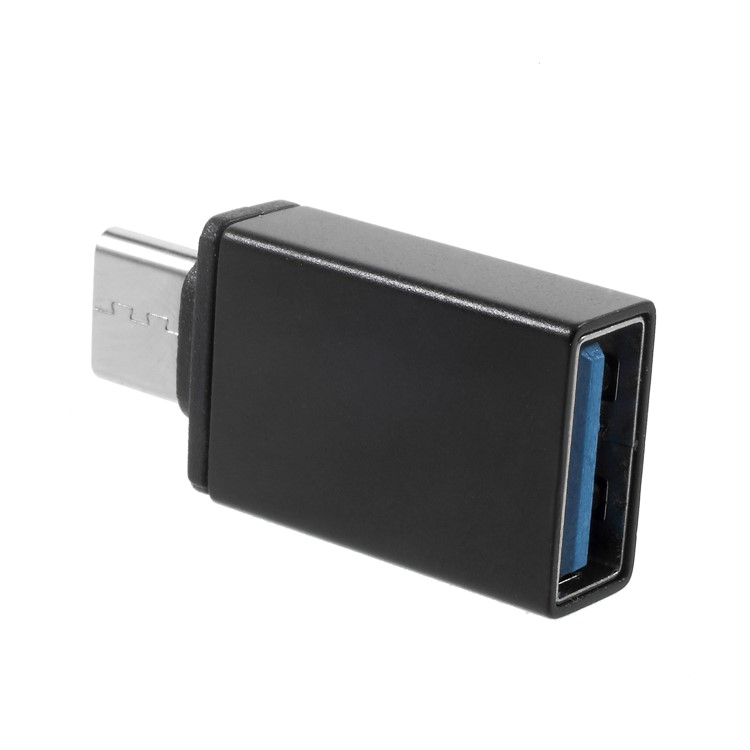 Type-C to USB Data Sync Charge OTG Adapter Converter for Samsung Note 8/New MacBook Etc. - Black-3