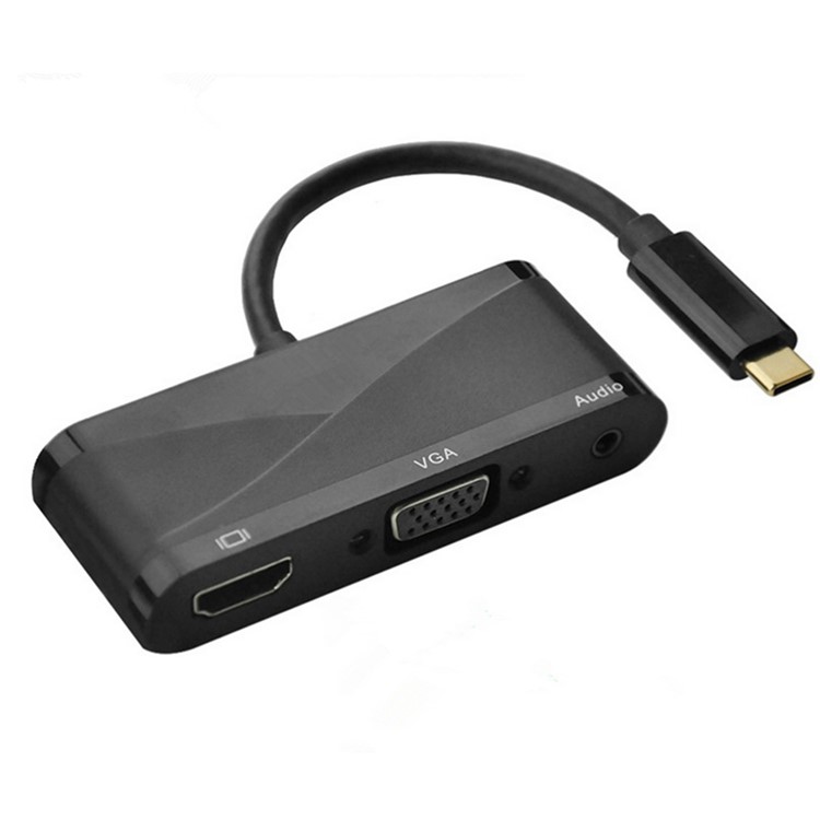 THV401 USB 3.1 Type C to HDMI+VGA+Audio+USB Adapter-1