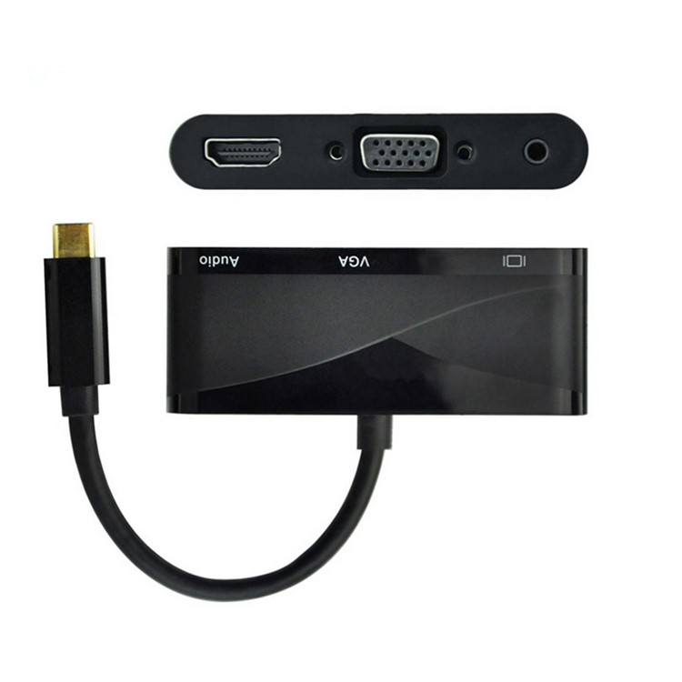 THV401 USB 3.1 Type C to HDMI+VGA+Audio+USB Adapter-2