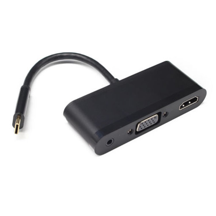 THV401 USB 3.1 Type C to HDMI+VGA+Audio+USB Adapter-4