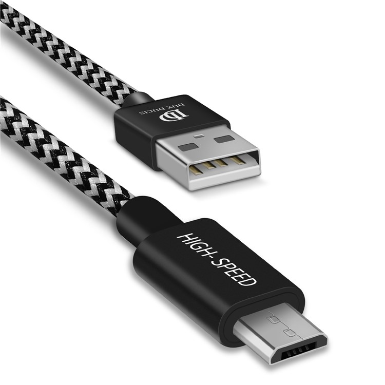 3.0m dux ducis k-one series woven pattern micro usb sync data charge cord cable for samsung htc huawei
