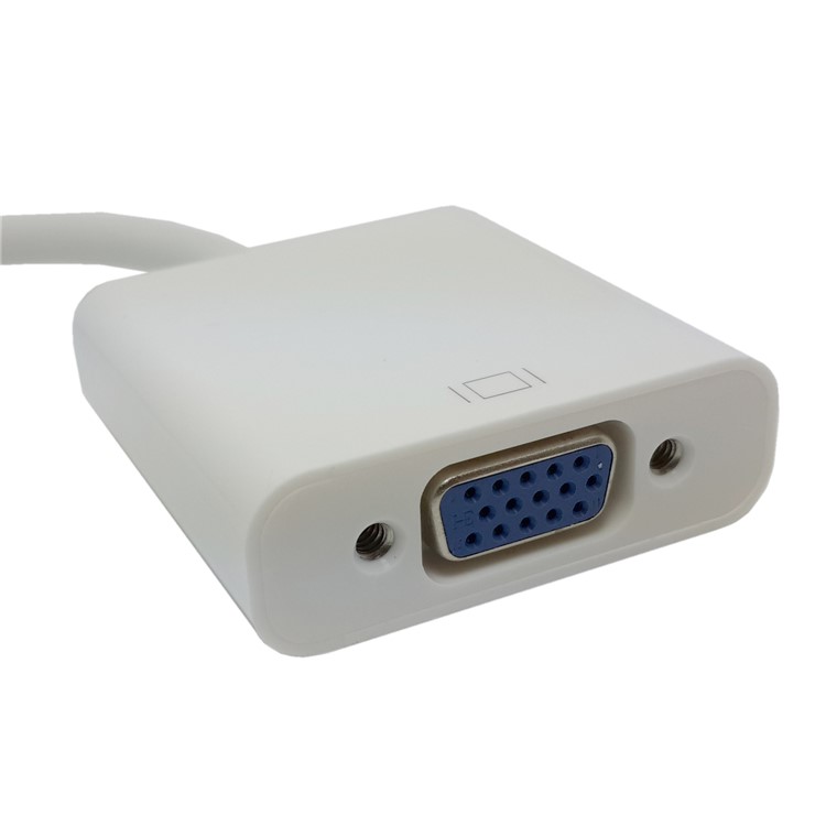 CY TB-003 Thunderbolt Port to VGA Female Adapter Cable for Projector / Monitor - White-4