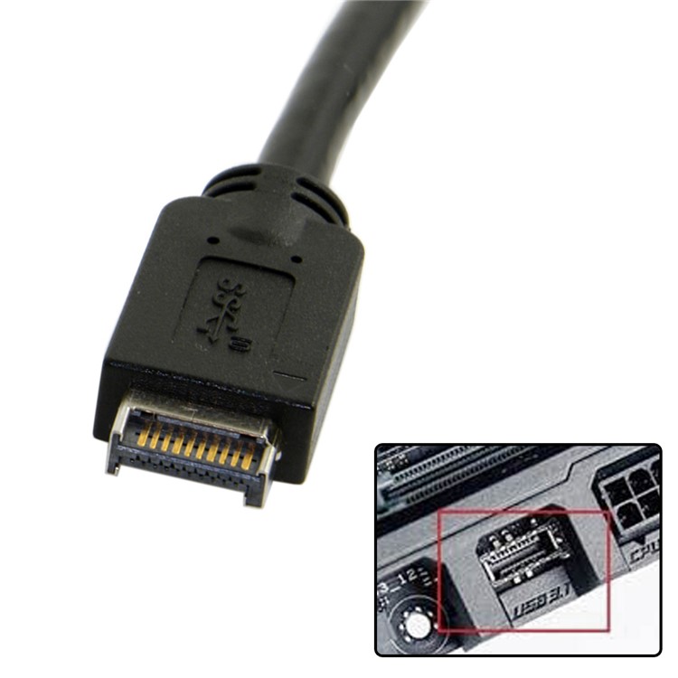CY UC-052 USB 3.1 Front Panel Header to USB 3.0 20Pin Header Extension Cable 20cm for ASUS Motherboard-9