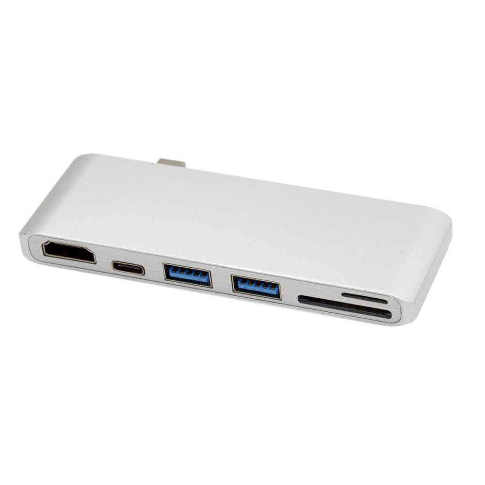 Male USB 3.1 Type-C to Female Type-C + HDMI + Dual USB 3.0 + SD/TF Card Reader-1