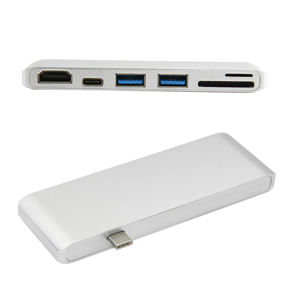Male USB 3.1 Type-C to Female Type-C + HDMI + Dual USB 3.0 + SD/TF Card Reader-4